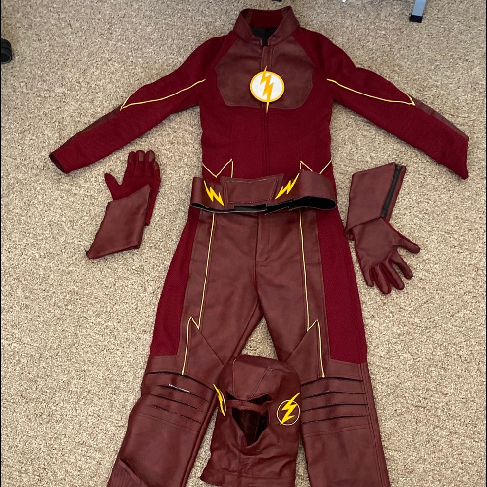 FLASH TV SERIES DELUXE COSTUME COSPLAY ADULT FAUX